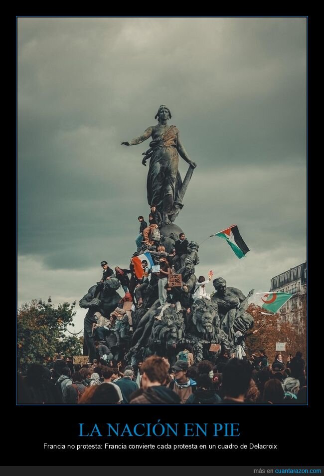 protesta,Par&iacute;s,manifestaci&oacute;n,banderas,multitud