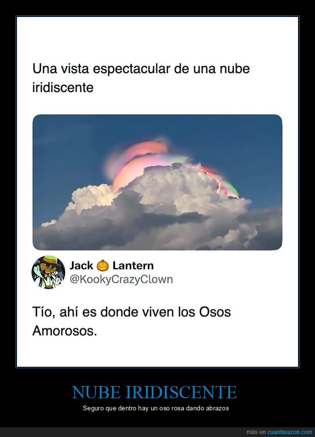 nube,cielo,osos amorosos,arco&iacute;ris,twitter
