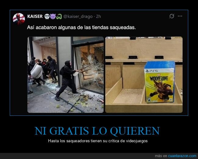 videojuegos,saqueo,wolverine,ps5,tiendas