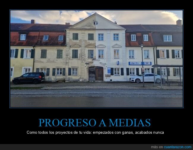 fachada,renovaci&oacute;n,edificio,pueblo,contraste