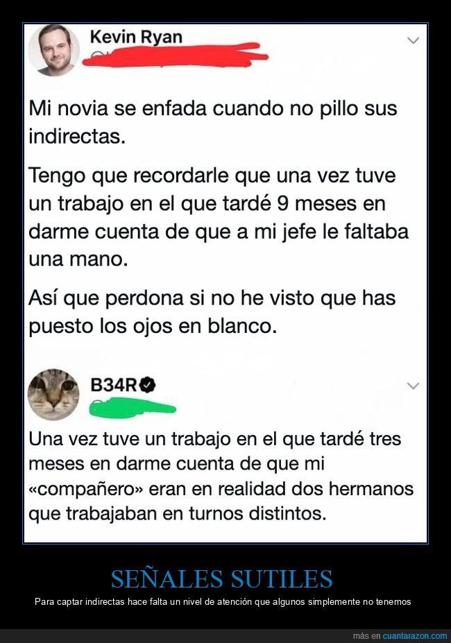 novia,indirectas,trabajo,jefe,despistados