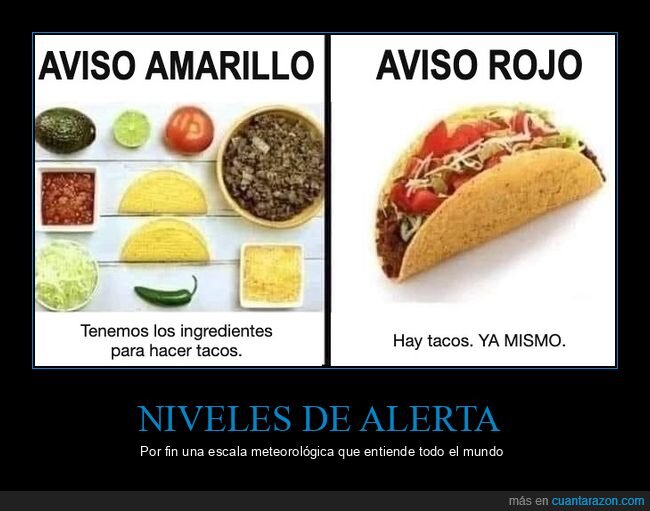 tacos,comida,alertas,tiempo