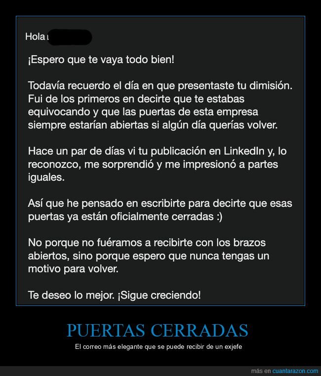trabajo,dimision,exjefe,linkedin,correo