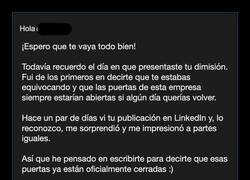 Enlace a El correo más elegante que se puede recibir de un exjefe