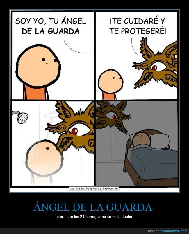 c&oacute;mic,&aacute;ngel de la guarda,cyanide and happiness,miedo