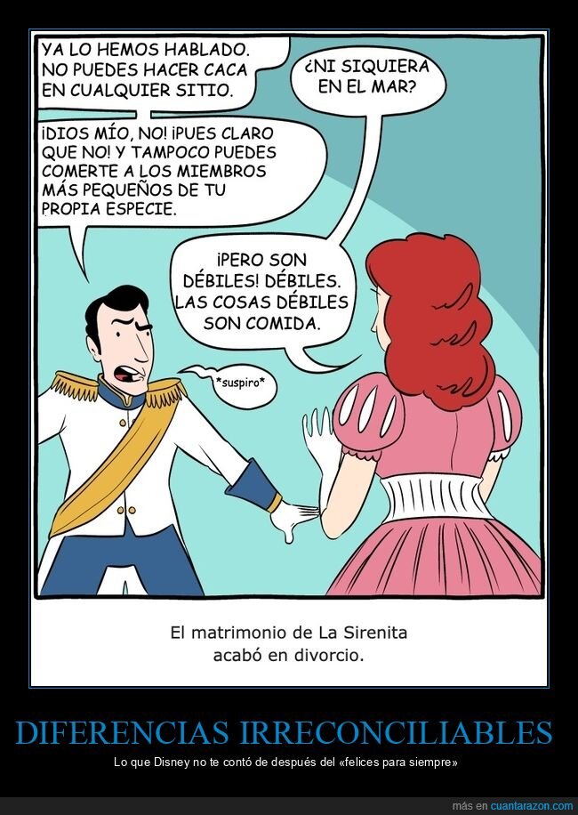 disney,sirenita,matrimonio,divorcio,c&oacute;mic