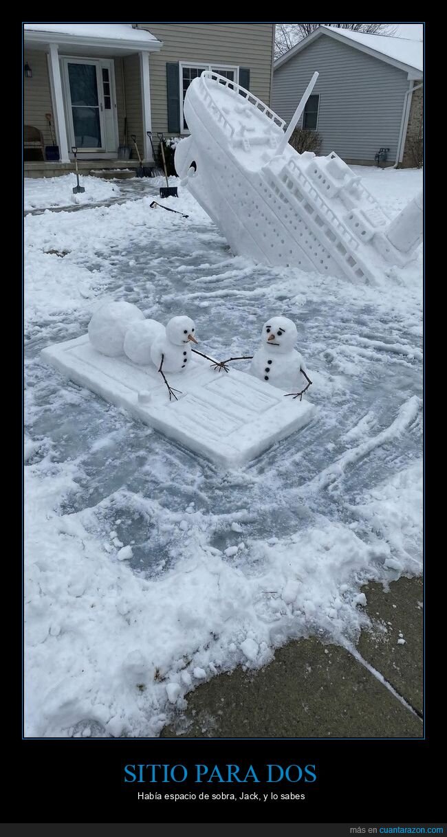 Titanic,nieve,escultura,invierno,creatividad