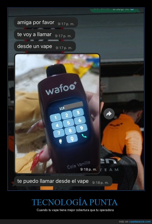 vape,llamada,tecnolog&iacute;a,whatsapp,innovaci&oacute;n