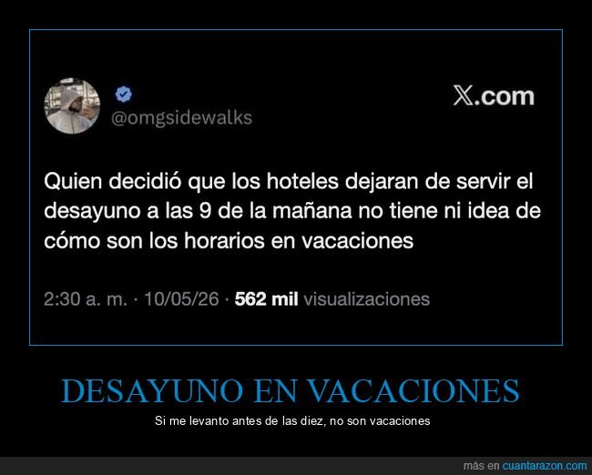 vacaciones,hoteles,desayuno,dormir,tuit
