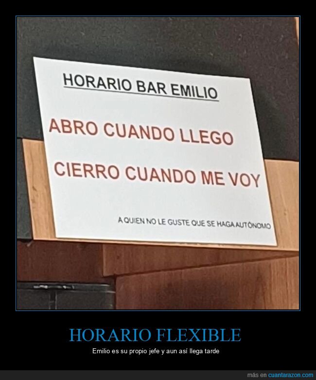 horario,aut&oacute;nomo,trabajo,bar,jefe