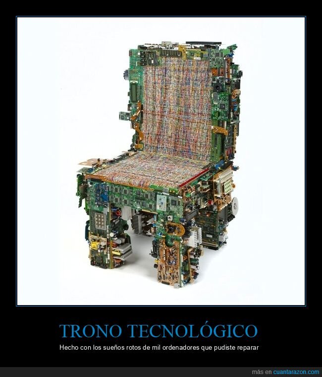 electr&oacute;nica,reciclaje,silla,circuitos,tecnolog&iacute;a