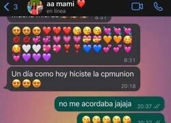 Enlace a Mamá pasando del amor a la noticia de sucesos en dos mensajes