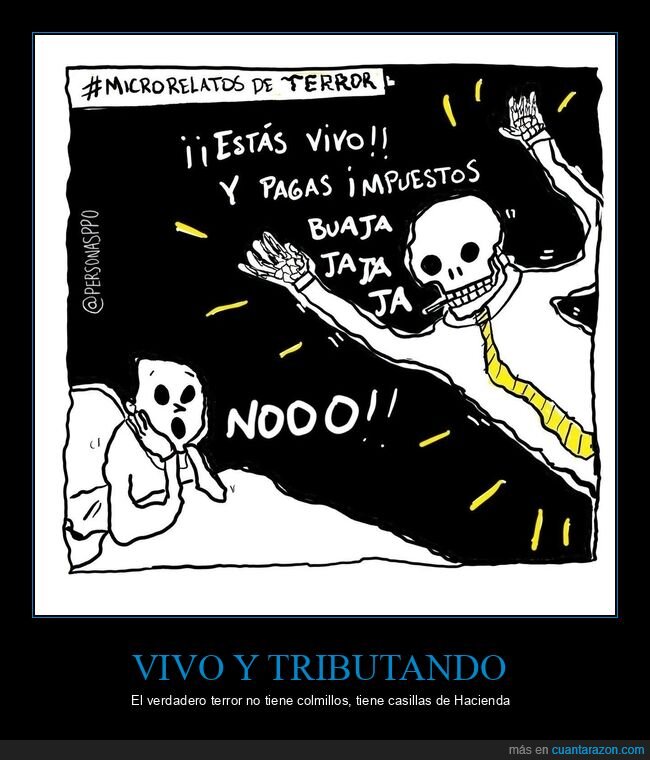 impuestos,terror,esqueleto,hacienda,miedo