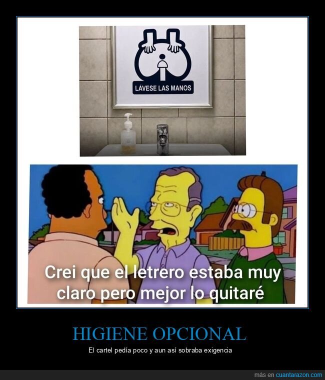 higiene,ba&ntilde;o,cartel,Simpsons,limpieza