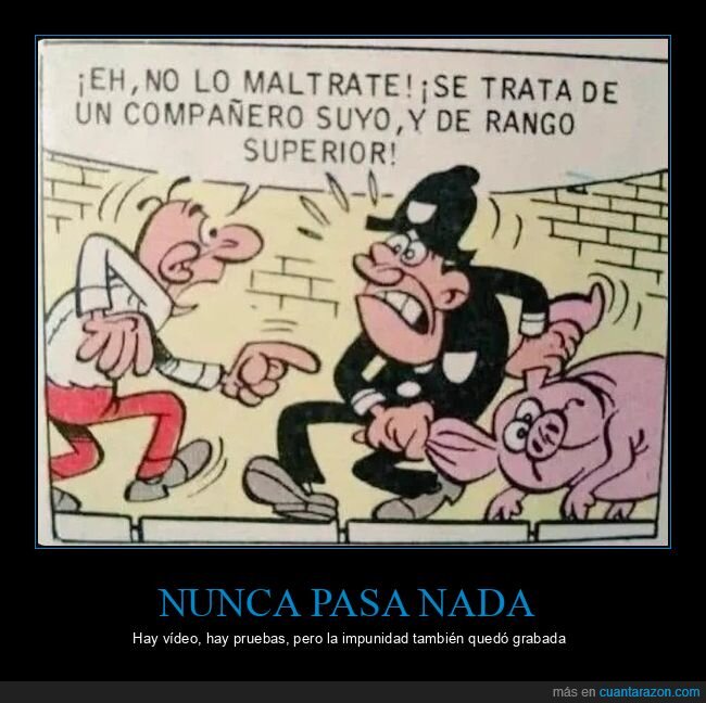 polic&iacute;a,cerdo,jerarqu&iacute;a,abuso,compa&ntilde;erismo