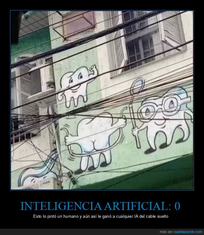 mural,dientes,cables,fachada,dibujo