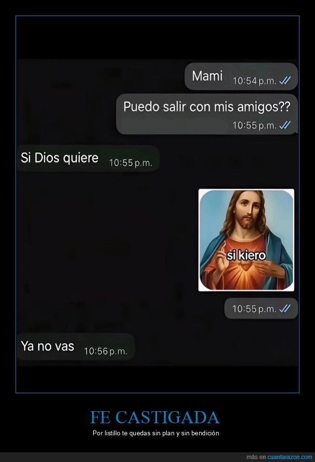 mama,whatsapp,jesus,permiso,castigo