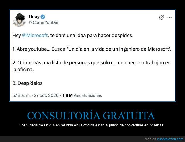 Microsoft,despidos,oficina,tuit,trabajo
