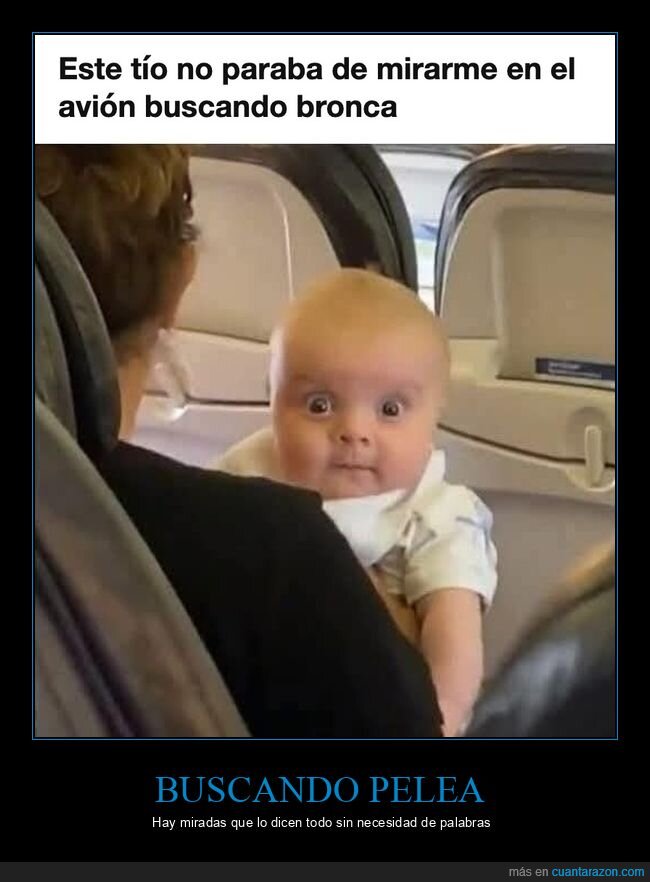 beb&eacute;,avi&oacute;n,mirada,bronca,viaje