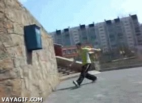 parkour,Fail,caída,buzón