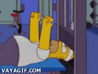 simpson,homer,golpe,gimnasio,cabeza