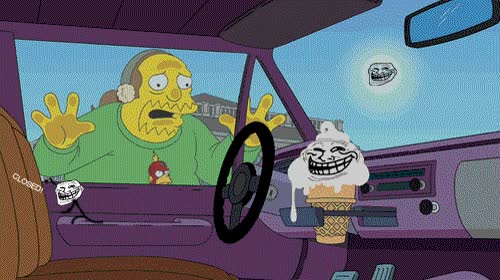 trool face,simpson,helado,coche