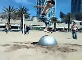 saltos,playa,peta,globo,Barcelona