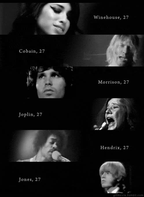 muertos,morrison,joplin. hendrix,curt,27,winehouse