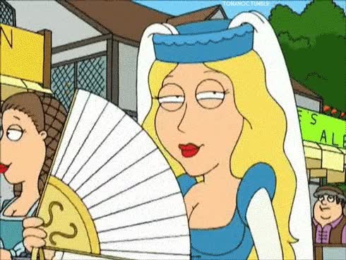 padre de familia,medieval,family guy,chica,caballero,peter griffin,abanico,pollo