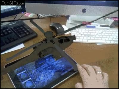 helicóptero,gafas,3D,ipad