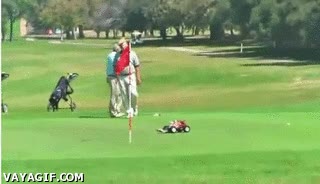 golf,coche teledirigido,mala leche