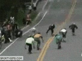 carrera,patines,accidente,uno,ganador