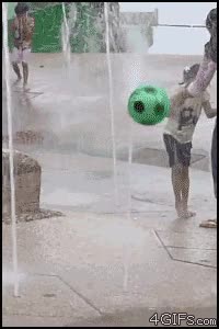 chorro,pelota,agua,surtidor