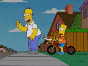 bart,bici,cuernos,simpson,pinchazo