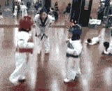pelea,niños,taekwondo