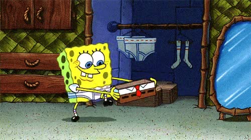 bob esponja,pantalones,colocarse