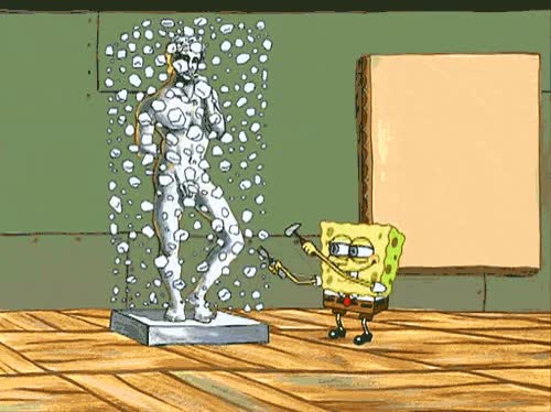 david,escultura,arte,bob esponja