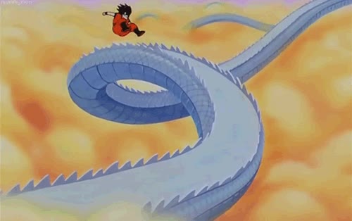 goku,caminar,resbalar,tobogán