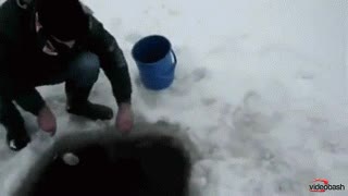 pez,pescar,hielo,nieve,agujero