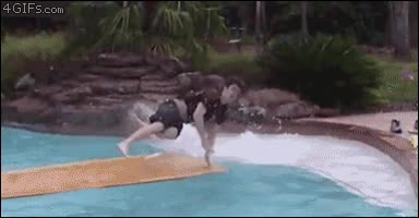 hostia,mala idea,piscina,tabla,surfear