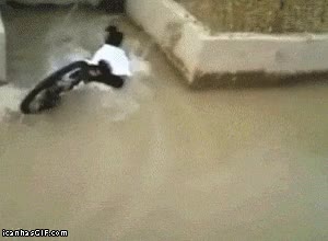 bicicleta,diluvio,inundación