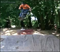 bicicleta,salto,caida,cara