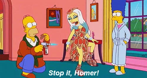 Enlace a Homer, el único que supo aprovechar el vestido de Lady Gaga