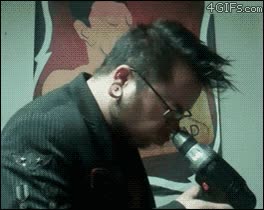 meter,destornillador,loco,nariz