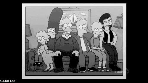 simpsons,evolución,acabar,serie,homer,marge,bart,maggie,milhause
