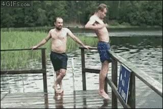 muelle,hostia,resbalón,hombre,agua,fail