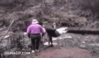 hombre,balancear,cuidado,caer,agua