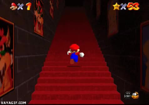 Mario,escaleras,castillo,Peach,Bowser