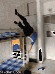 a la cama,gimnasta,subir,dormir