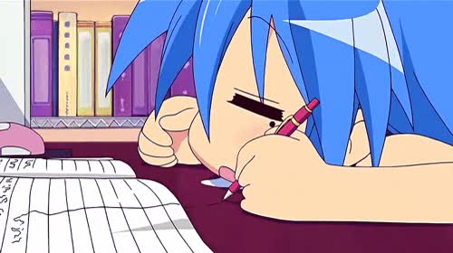 Konata,Otaku,Verano,Deberes,Anime